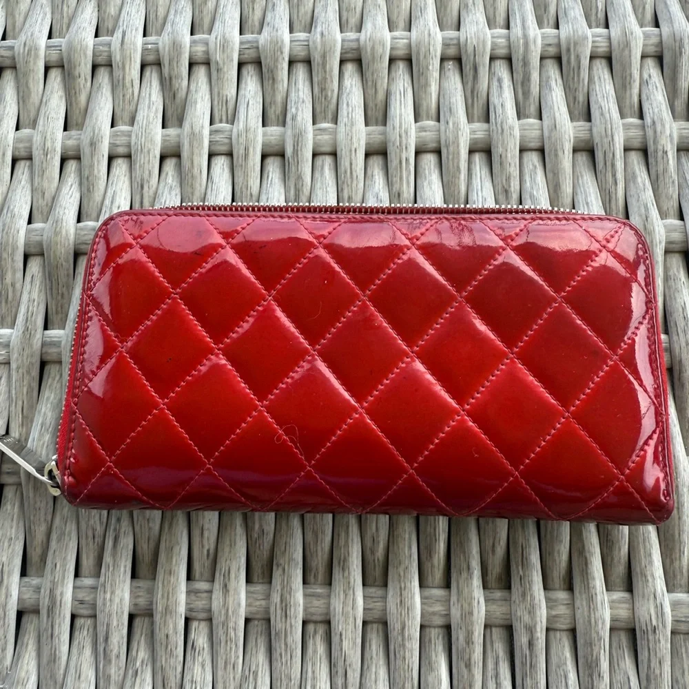 Chanel Long Wallet  Red Patent leather - Picture 2 of 10
